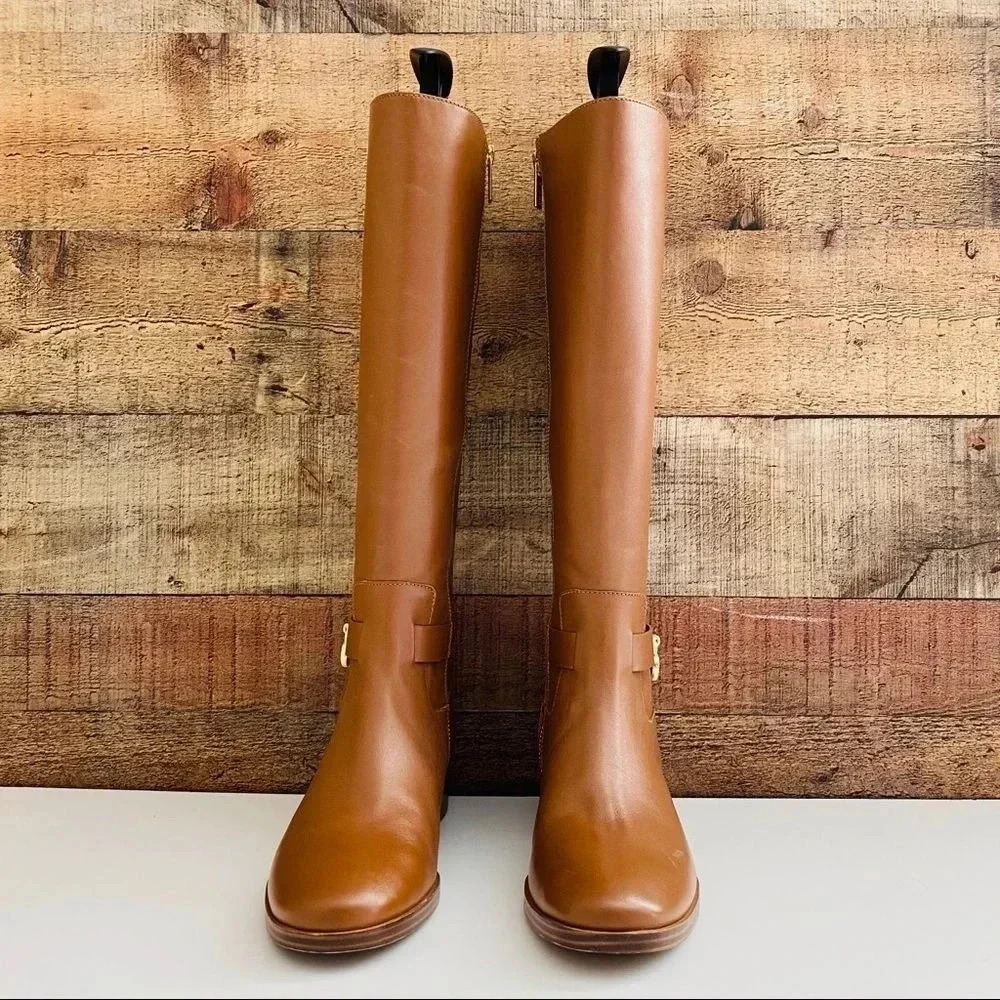 Micheal Kors Hamilton Padlock Knee Length Boots - Picture 3 of 7